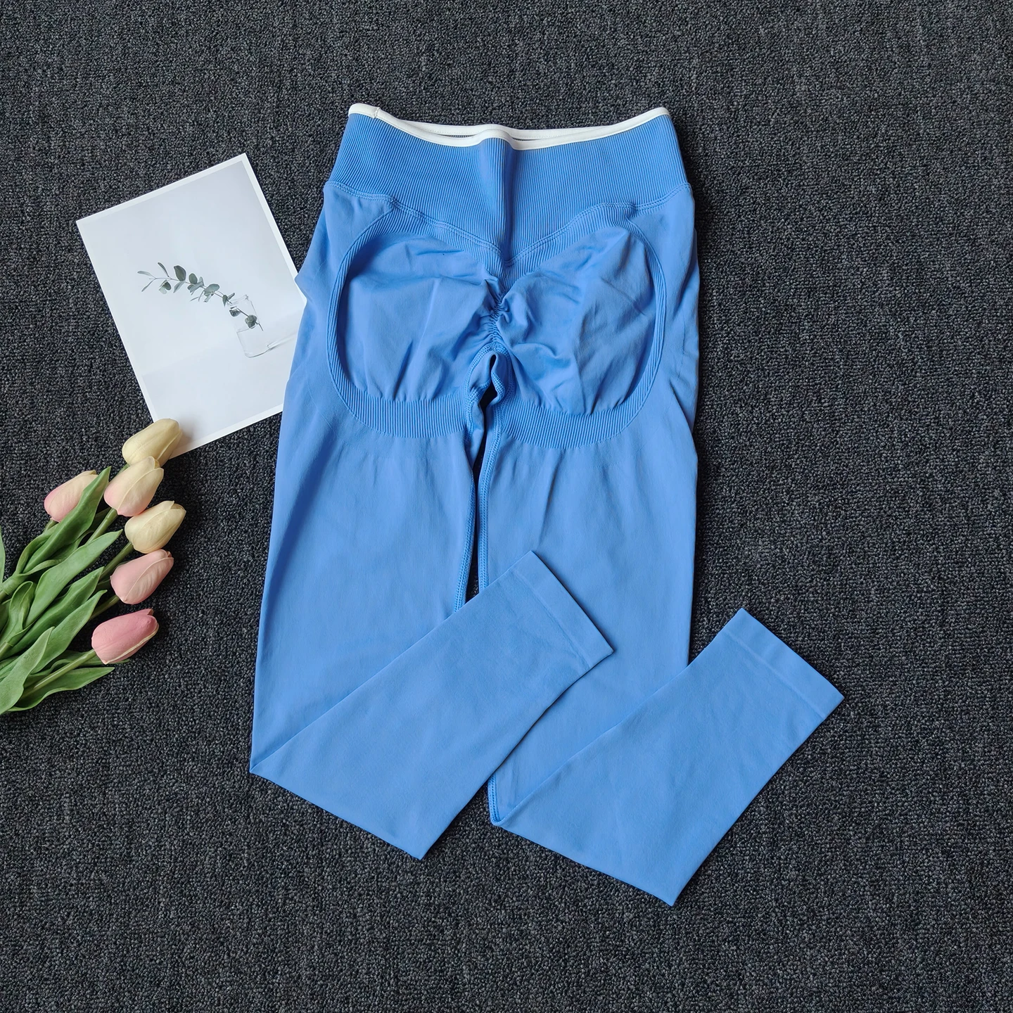 Leggings fitness da donna Sport Pantaloni da yoga senza cuciture a vita alta Scrunch Booty Pesca Sollevamento fianchi Abbigliamento da palestra Collant da allenamento