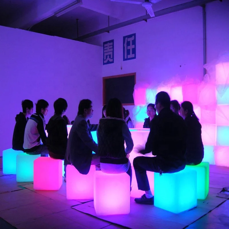 30cm 防水 LED キューブ チェアー 椅子 リモコン 変換プラグ付き 光る 30cm 防水 LED キューブ チェアー 椅子 リモコン 変換プラグ付き