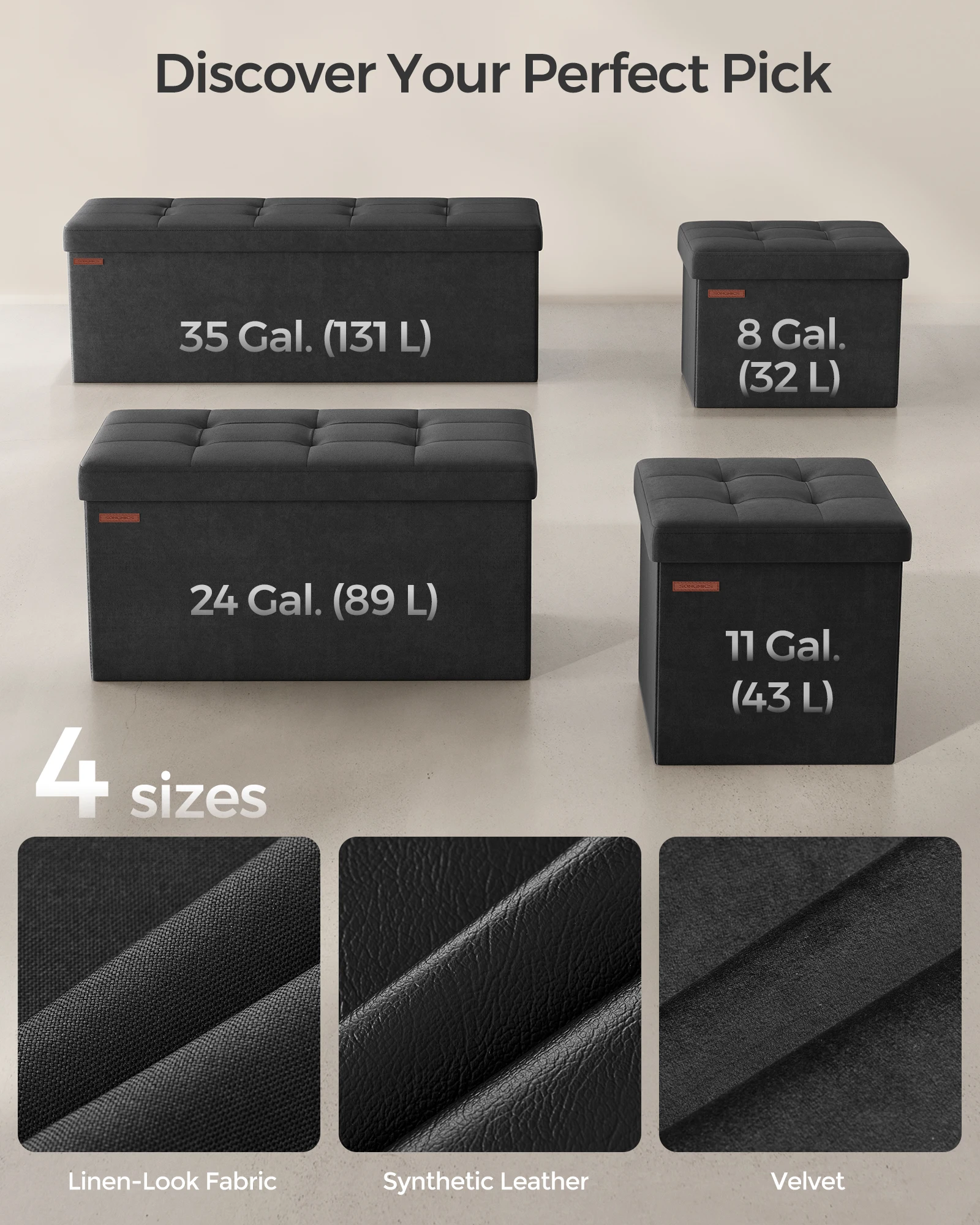 Internal storage compartments