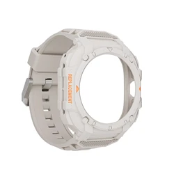 TPU Hollow Protective Cover Case with Strap for Smartwatch Accessories Bracelet Correa (Starlight band)