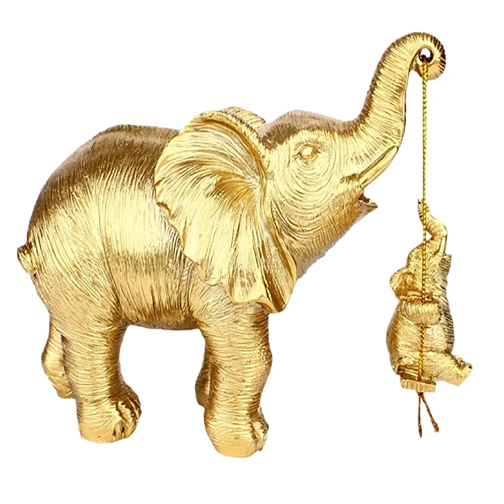 

Статуя счастливого слона, статуя из смолы, ручная работа, слон, животные, скульптуры, украшения для гостиной, спальни