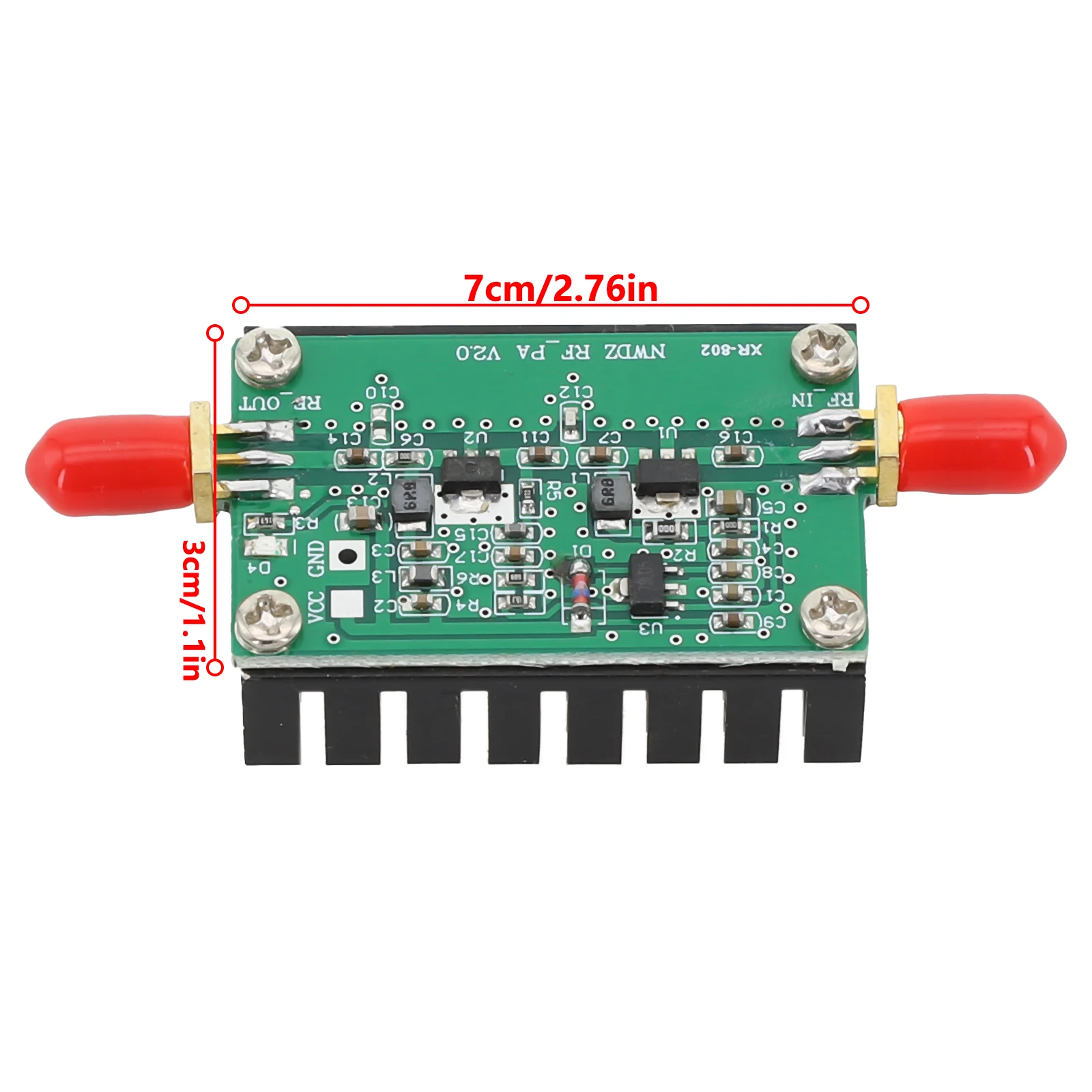 1pc 2MHZ-700MHZ RF Power Verstärker 3W HF VHF UHF FM Sender Breitband RF power Verstärker Für Ham Radio FM Kurzwelle Radios – Detail 5