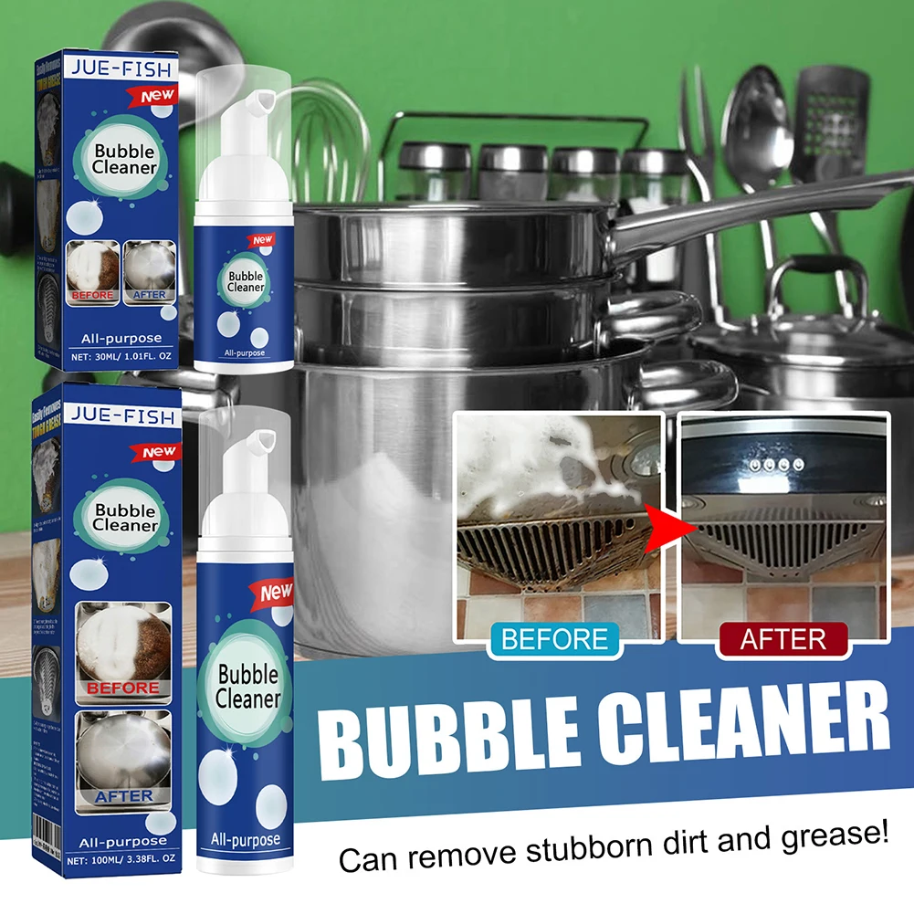Multi-Purpose Kitchen Foam Cleaner All Round Kitchen Cleaning Foam Heavy Oil Stain Cleaner All Purpose Deep Cleaning Spray