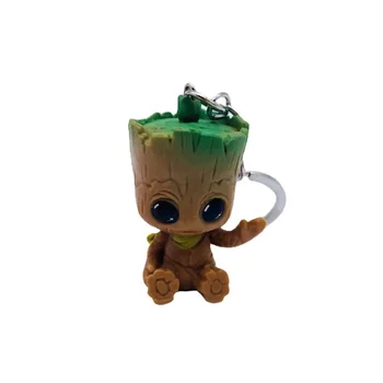 Marvel Groot Keychains Decoration Anime Action Figures Cute Toy Q Figurals Car Key Bag Decoration Models Children Birthday Gifts 5