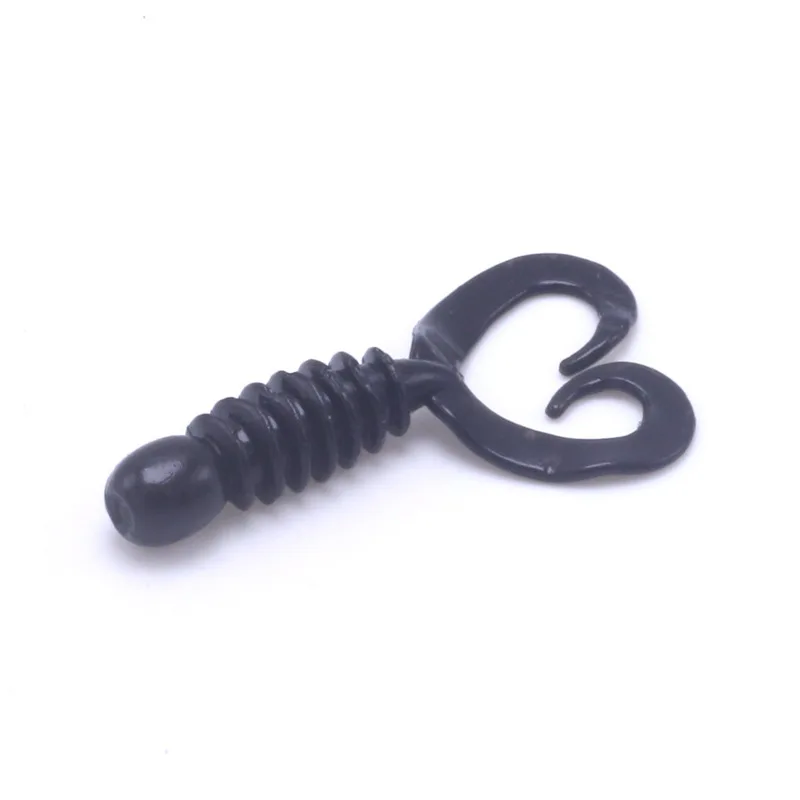 Fishing Soft Plastic Lure Twin Tails Grub Luminous 0.5g 40mm Swimbaits Worm Freshwater Bass Trout Silicone Bait 14pcs fishing lure