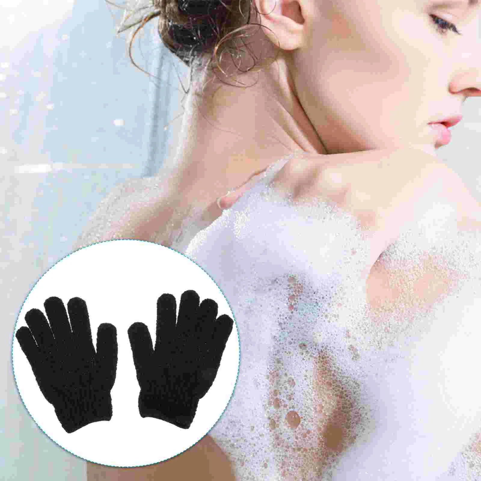 

4 Pairs Spa Gloves Back Scrub Exfoliating Towel Shower Brush Bathing Protective Hat Type Wash Towels Man