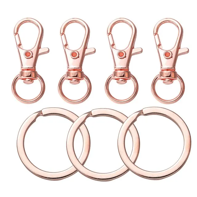 Yundxi - Set di moschettoni girevoli in Acciaio Inox 316, per Portachiavi, guinzagli per Animali Domestici, Prodotti Artigianali in Pelle, 2 Pezzi, 104mm