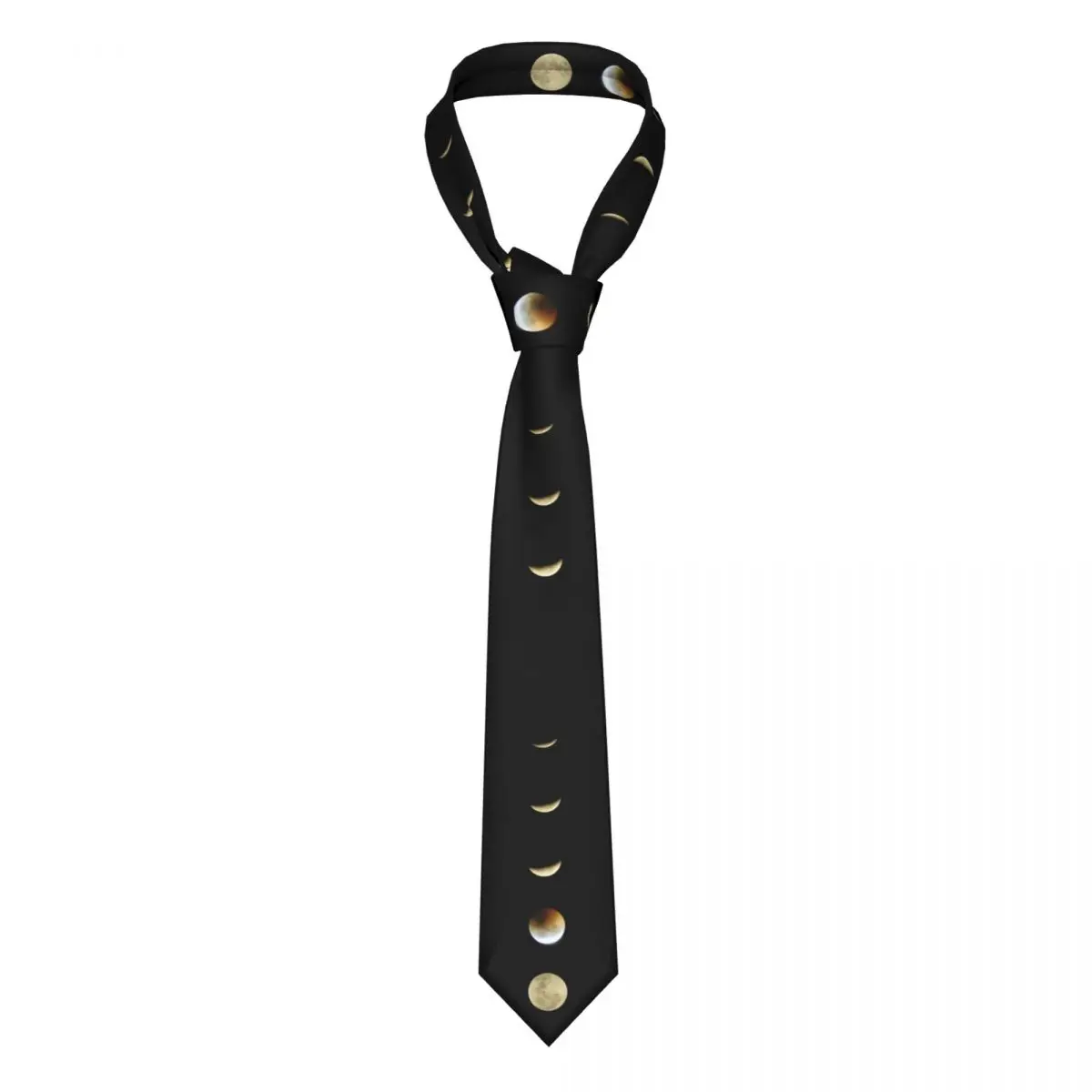 

Lunar Moon Eclipse Neckties Men Fashion Polyester 8 cm Wide Dark Space Star Neck Tie for Men Daily Wear Gravatas Party