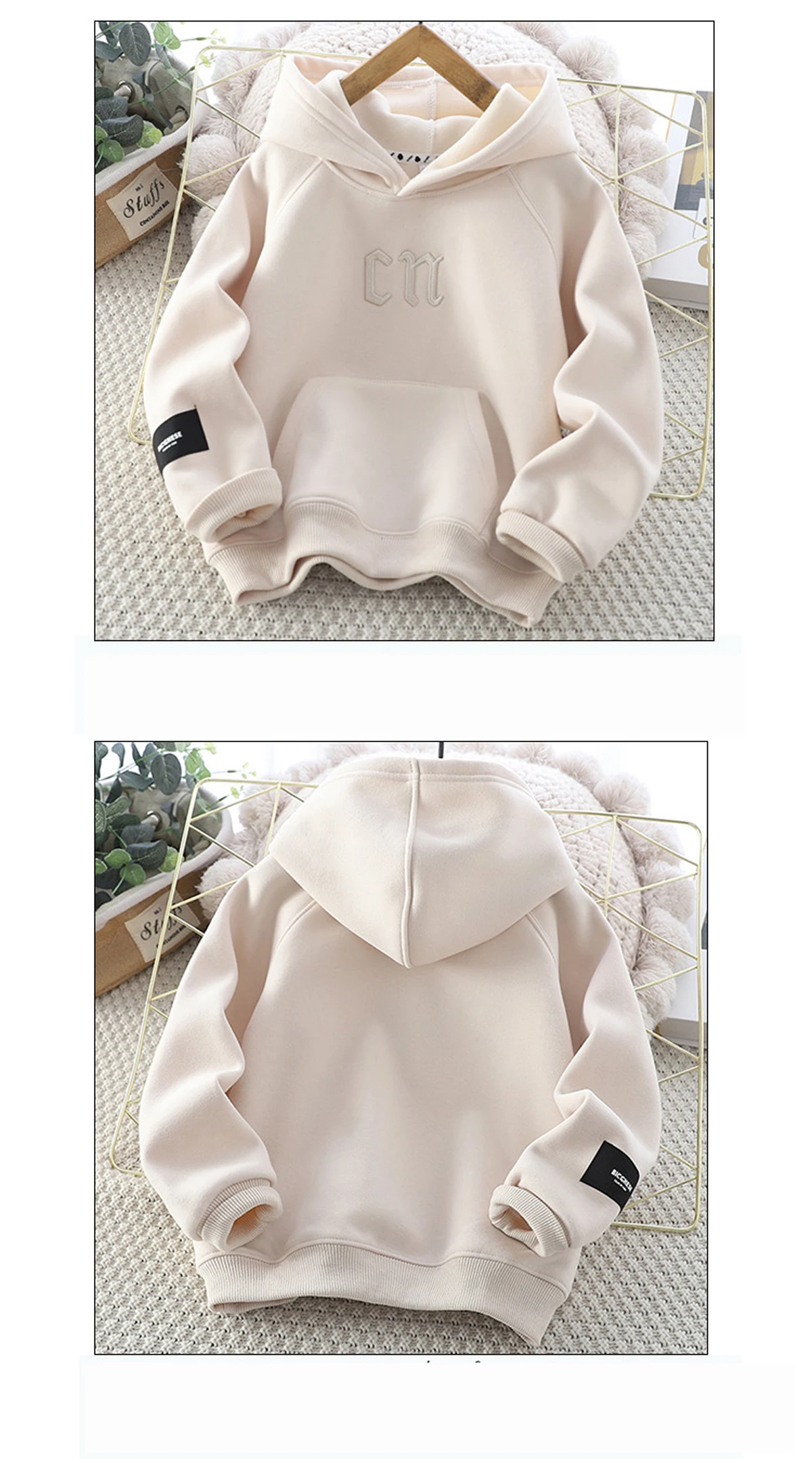 IYEAL 2025 Children's Clothing Kids Clothes Boys hoodies Embroidered Letters Tops Sweatshirt Outdoor Clothes for Children 4-14Y