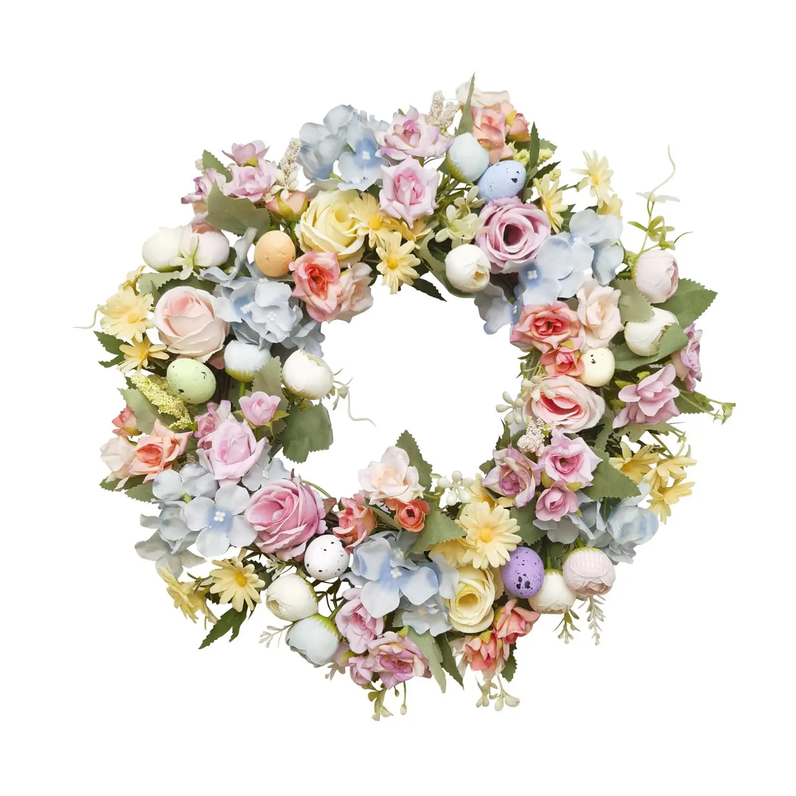 Artificial Easter Wreath Artificial Green Leaves Garland Ornament Artificial Flower Garland for Wedding Party Farmhouse Decor