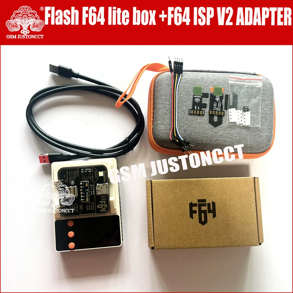 F64 Lite 툴 박스 플래시 64 UFS eMMC ISP V2 어댑터 플렉스 케이블 풀 세트