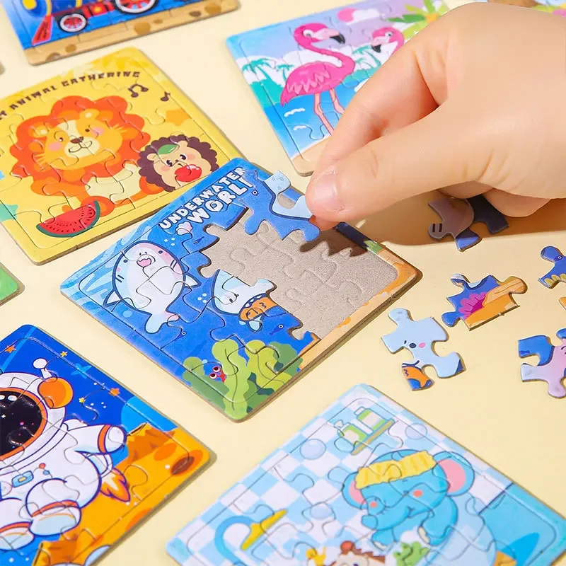 20 Stück niedliche Tier-Papierpuzzles, Lernspielzeug für Kinder, Geburtstagsparty, Gastgeschenke, Klassenzimmerpreise, Pinata-Füller, Goodies-Tasche