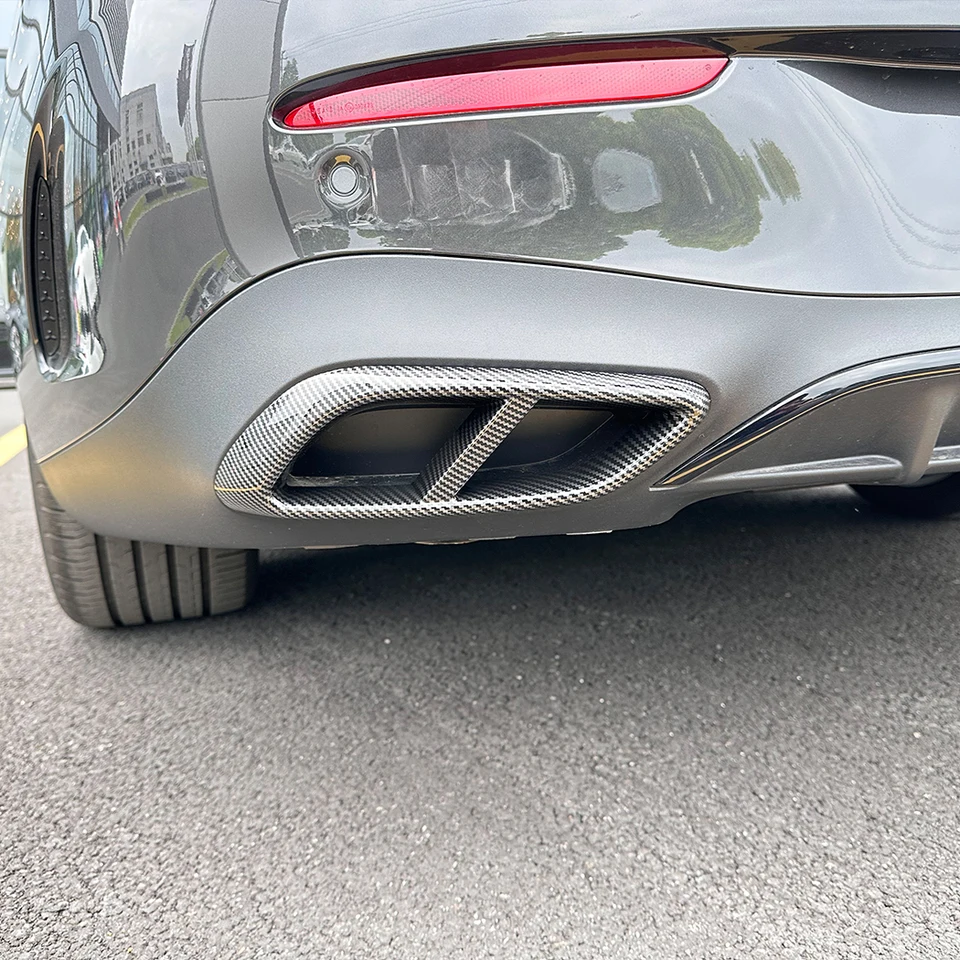 Auspuff Endrohr Abdeckung Mercedes E-Klasse W214 - ABS Kunststoff Schwarz