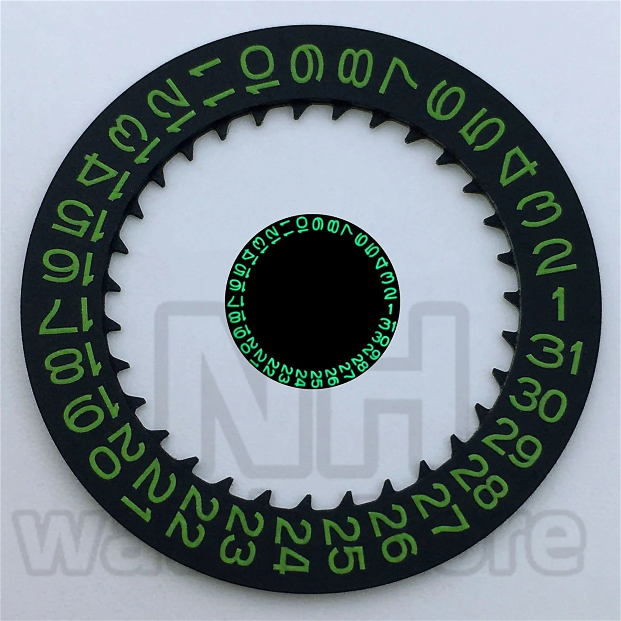 Luminous Watch Calendar Disc with Date Wheel for Modified Repair Tools - Black, White, Green, Blue Options