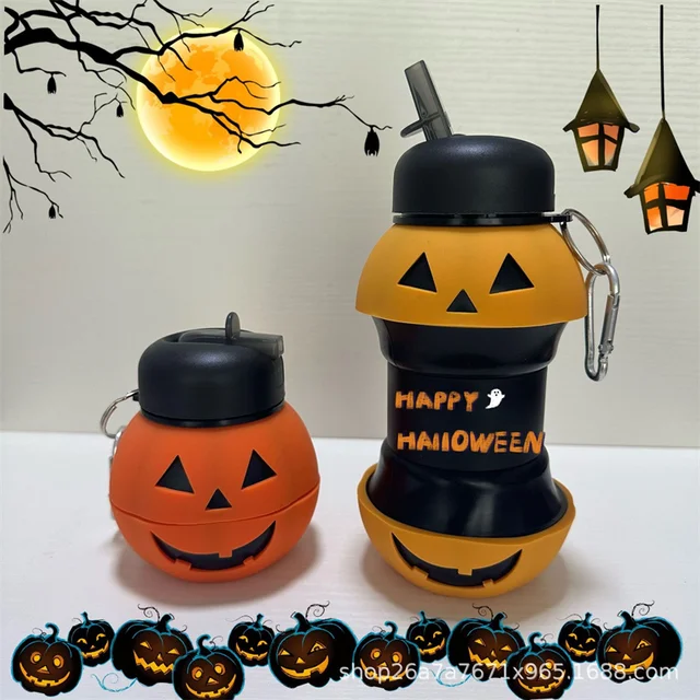 Fold Water Bottle Camping Cups Mug Outdoor Sports Basketball Football Tennis Golf School Leakproof Portable Kids Water Bottle 6