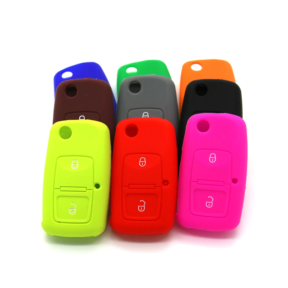 Key Case Cover Flip Key Fob Shell Car Key Shell for VW Bora Touran Cady 2 Buttons