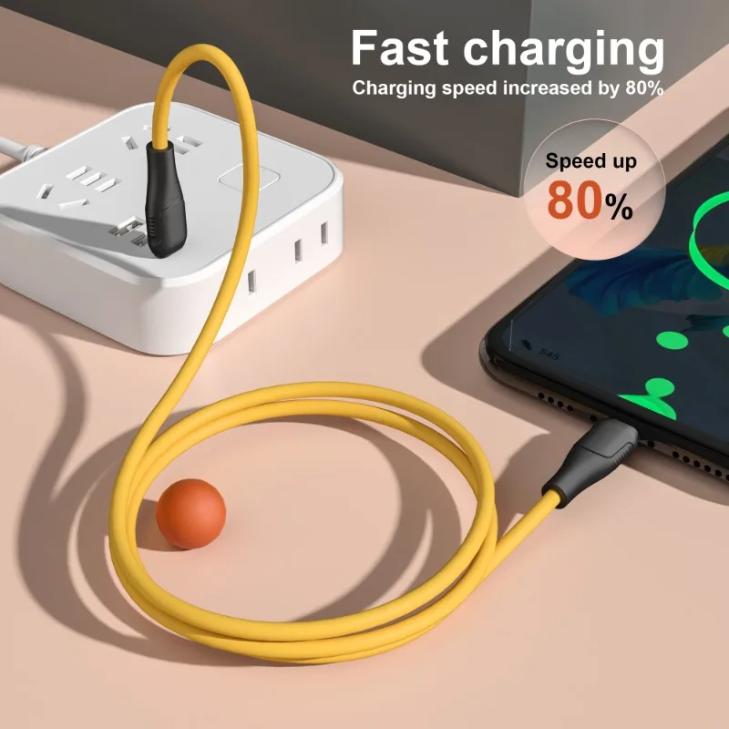 1-2개 60W 고속 충전 듀얼 헤드 타입 C 케이블 범용 USB C to USB C 고속 데이터 전송 충전기 코드 휴대폰