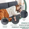 Convertible Sectional Sofa Couch, 3 Seat L Shaped Sofa with Removable Pillows Linen Fabric Small Couch Gray Children's Sofas 3
