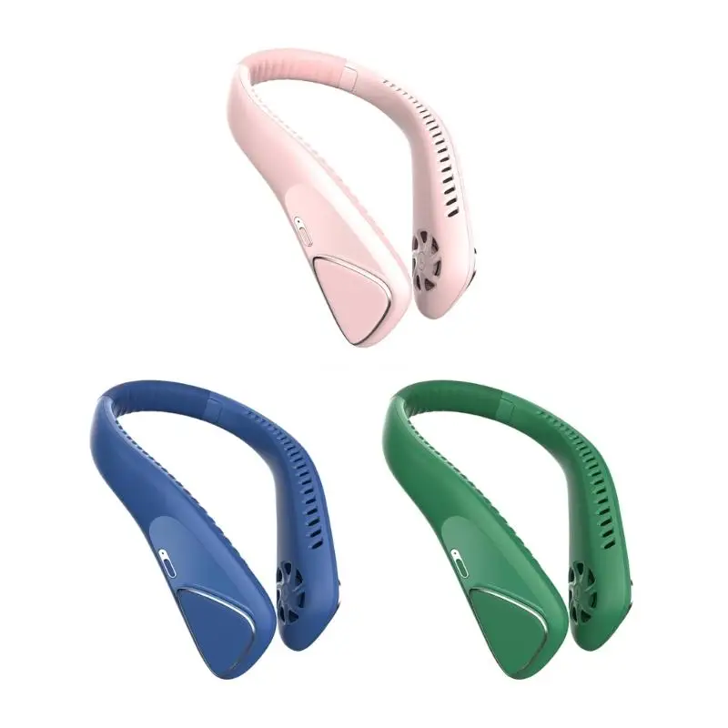 

Neck Fan 4000mAh Portable Neck Fan for Women Rechargeable 3 Speeds Adjustable Dropship