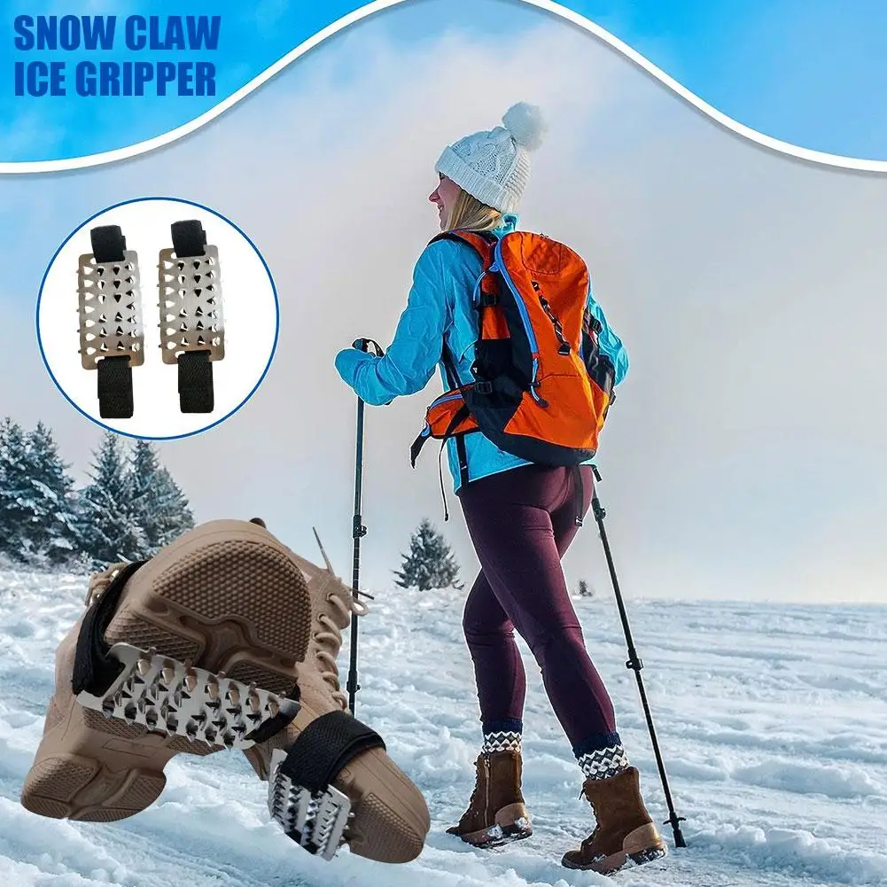 

Snow Claw Ice Gripper Anti Camping Shoes Portable 10/26 Camping Equipment Ice Anti-skid Teeth Crampons Cover Spikes Climbin V2W1