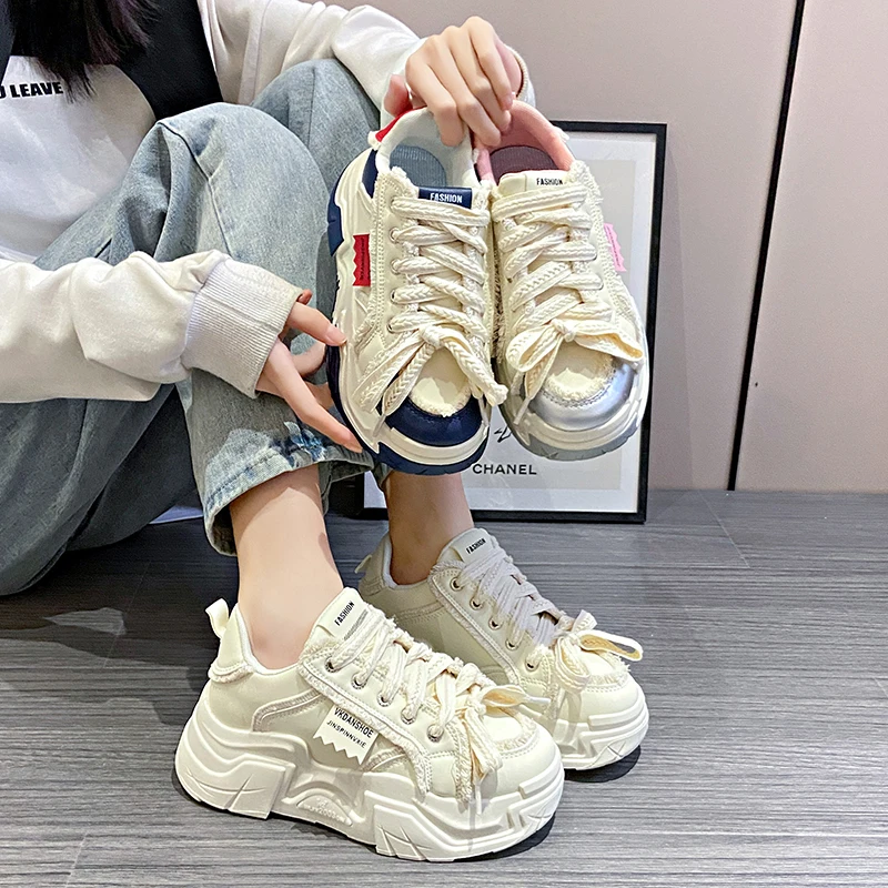 Women's Chunky Platform Sneakers Breathable Comfort Casual Walking Shoes For Lady 6
