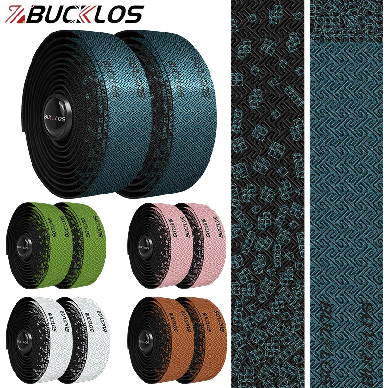 BUCKLOS Bicycle Handlebar Tape Non-slip Shockproof Road Cycling Bar Tape PU EVA Bike Accessory