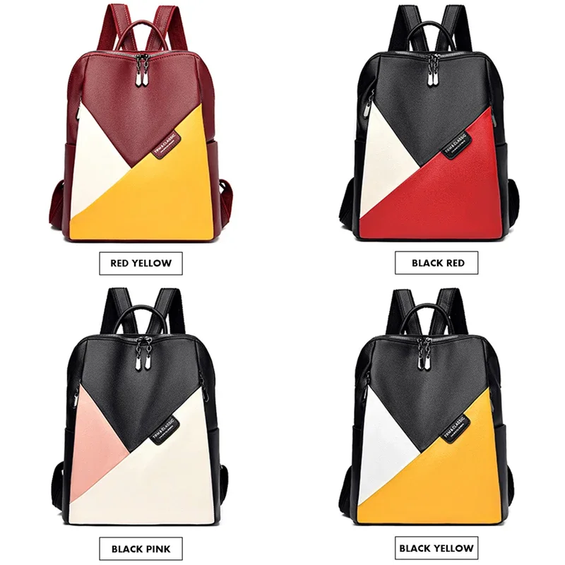 Fashion Backpack For Girls Famous Brand Leather Backpack Women Shoulder Bag Elegant School Bags For Teenage Girls Mochila Mujer - 2