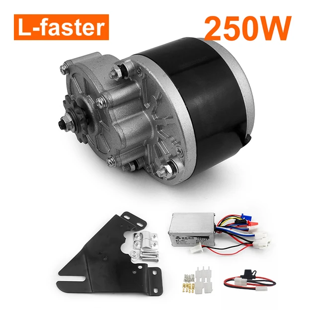 24V 250W Unitemotor MY1016Z Gebürstet Motor Mit Montage Halterung Pinsel  Controller 20A Sicherung Kabel Für Elektrische Fahrrad - AliExpress