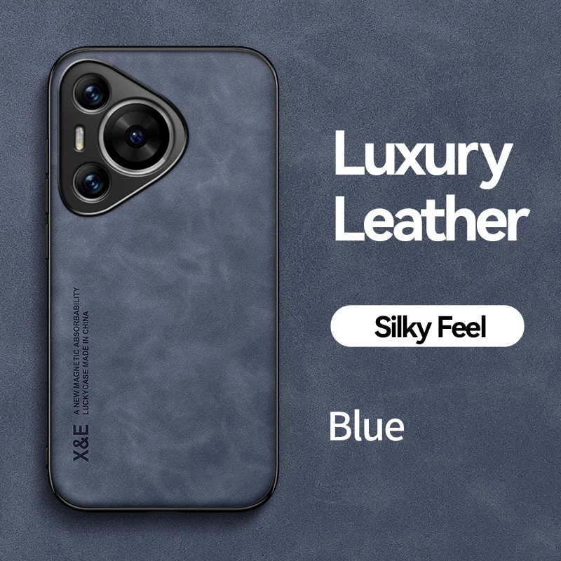 Enhanced Magnetic Holder Leather Phone Case with Shockproof Back Cover