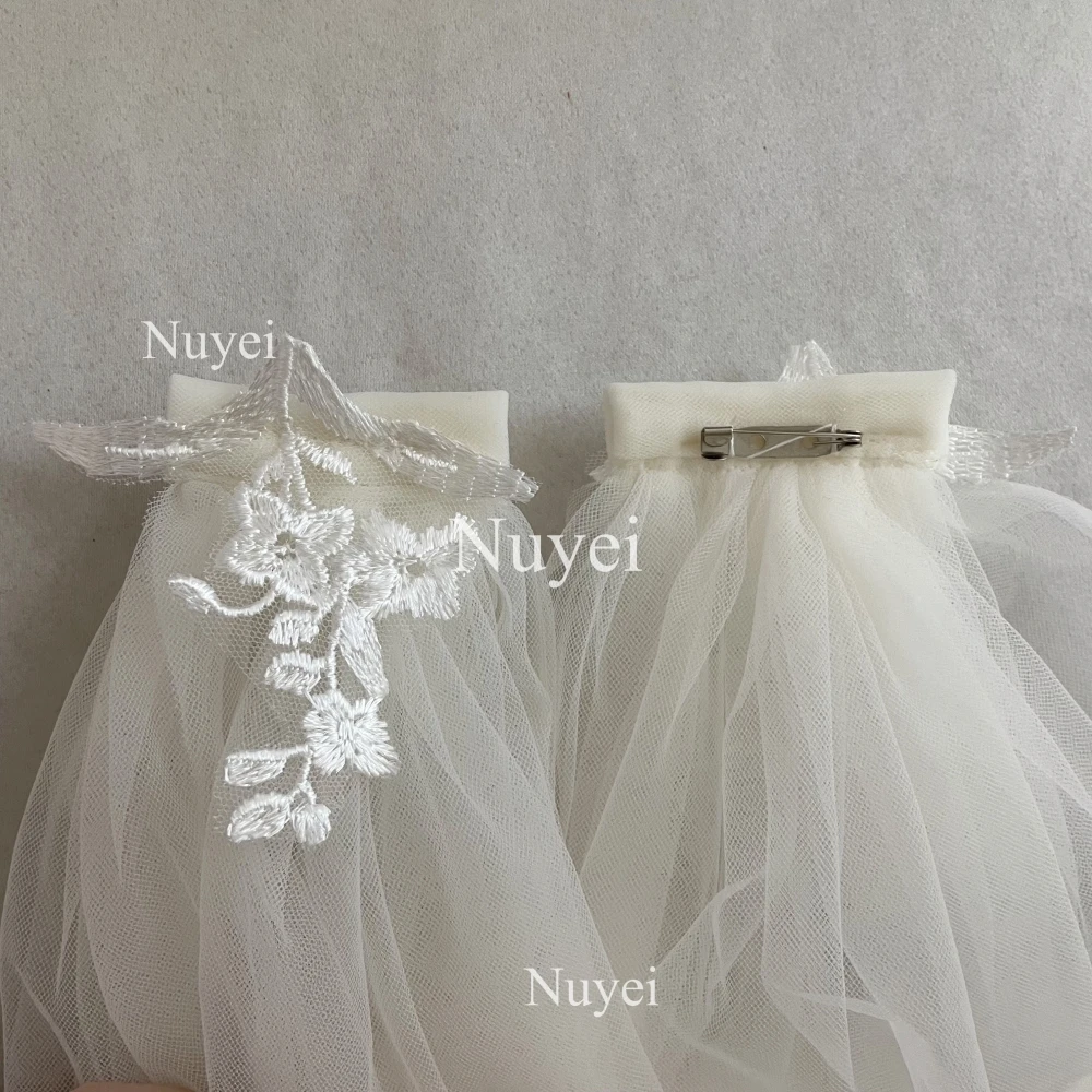 White Ivory Wedding Cape Veil Lace Appliques Cathedral Bridal Shoulder Veil 3m4m5m Cloak Shawl Wedding Accessorie bridal veil