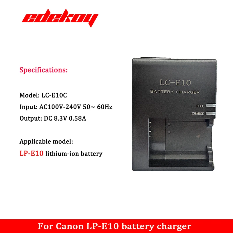 LC-E10 /E LC-E10C BATTERY CHARGER For Canon LP-E10 EOS 1100D 4000D 3000D 1200D 1300D 1500D kiss X50 Rebel T3 EU Standard Plug charger adapter battery charger battery charger adapter
