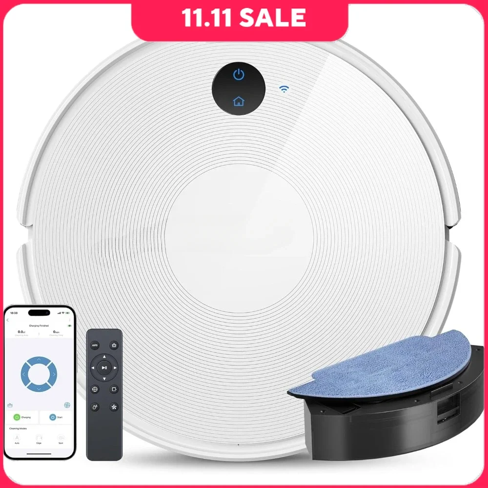 Commercial Washing Robots, 3000Pa Strong SuctionVacuum Cleaner, Self-Charging Vacuum, Voice APP Remote Control, Washing Robots