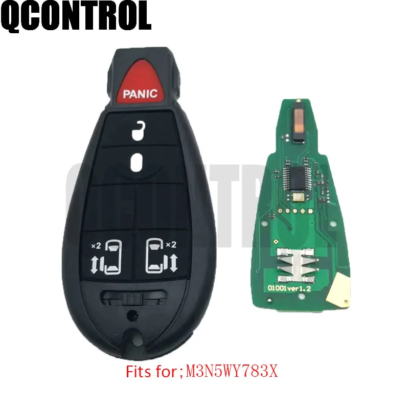 QCONTROL Car Smart Key for Chrysler 300 Town & Country Vehicle Door Lock 433MHz M3N5WY783 X/YZ-C01C Control Alarm