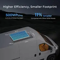 Panneau solaire Renogy 100W de type N, panneau solaire 12V 100 watts 16Bb 25% haute efficacité, panneaux solaires de type N pour bateau marin RV 5
