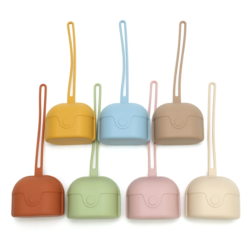 BPA Free Baby Pacifier Holder Soft Silicone Infant Soother Container Box Nipple Storage Box Teat Attachment Baby Accessories 5