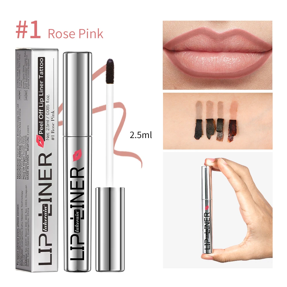 Lip Stain Matte Peel Off Lip Stain Long Lasting Lip Tint Stain Liner Transfer Proof Lipstain Infused with Hyaluronic Acid & Vitamin E