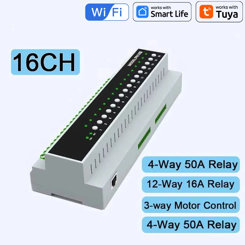 Tuya Smart WiFi 6-16 Gang Relay Switch Module Remote Control Appliance Control Module 110V-240V Works With Alexa Google Home 5