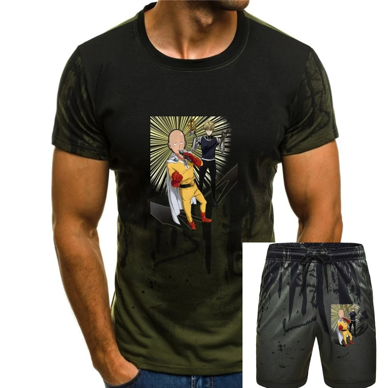 T-Shirt Saitama Genos Karaoke One Punch Man Manga New Fashion Tee Shirt