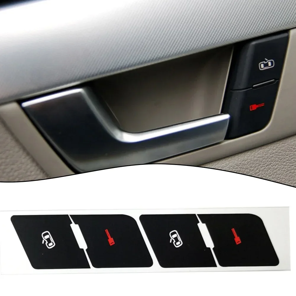 Car Overlay Replacements For A4 B6/B7 Sunlight Button Central Lock Overlay Package Content Black Overlay Characters Light Penetration