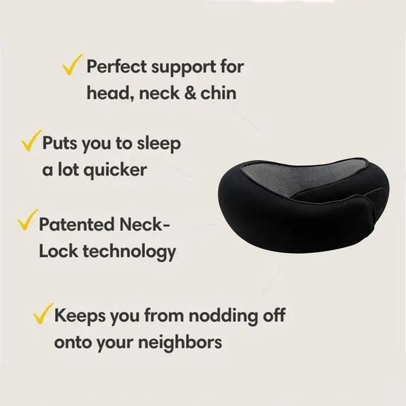 Travel Neck Pillow Flight Travel U-shaped Neck Pillow Soft Memory Foam Airplane Head Support Soft Pillow Neck Pillow Accessories 4