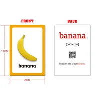 Kids Montessori Baby Learn English Word Card Flashcards Cognitive Educational Toys Picture Memorise Games Gifts for Children 2