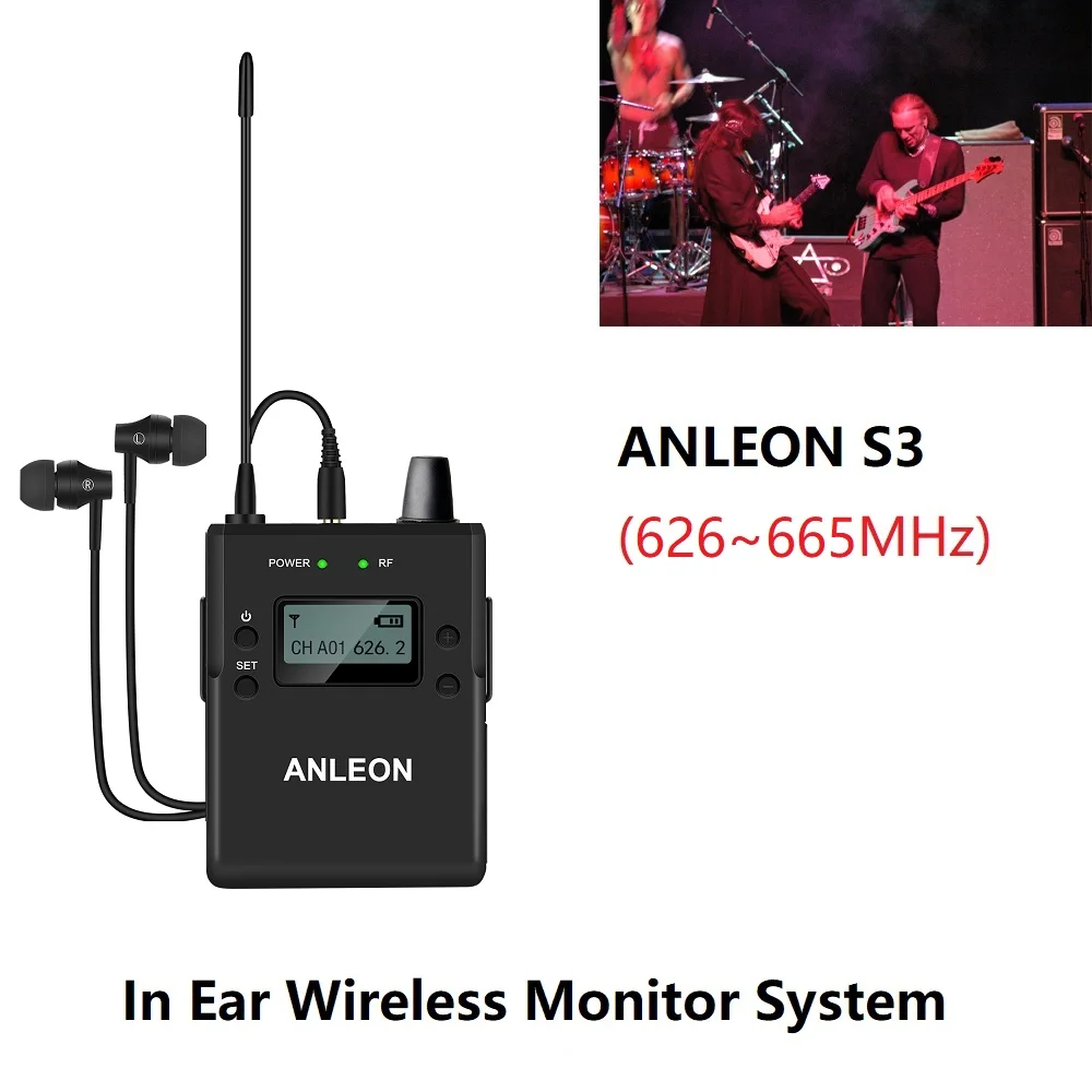 Wireless In Ear Monitor 626-665MHz Professional Digital Monitoring System Kits Stage Performance UHF Stereo Wireless In-ear Monitor System