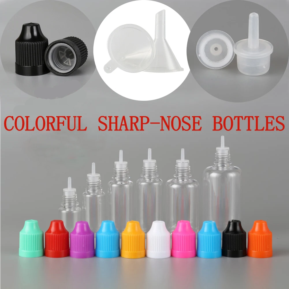 30pcs 5ml 10ml 20ml 30ml 50ml 100ml PET Plastic Empty Dropper Bottle Eye Liquid Oil Clear Containers with Caps Plug Tips Funnel 50 100pcs holographic rainbow mylar zip lock bags with clear window for jewelry retail packaging candy food smell proof bags