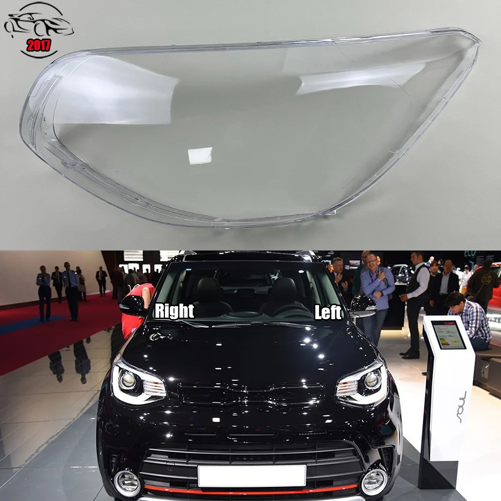 

For Kia Soul 2017 Front Headlamp Lamp Cover Headlight Shell Transparent Lens Replace The Original Lampshade Plexiglass