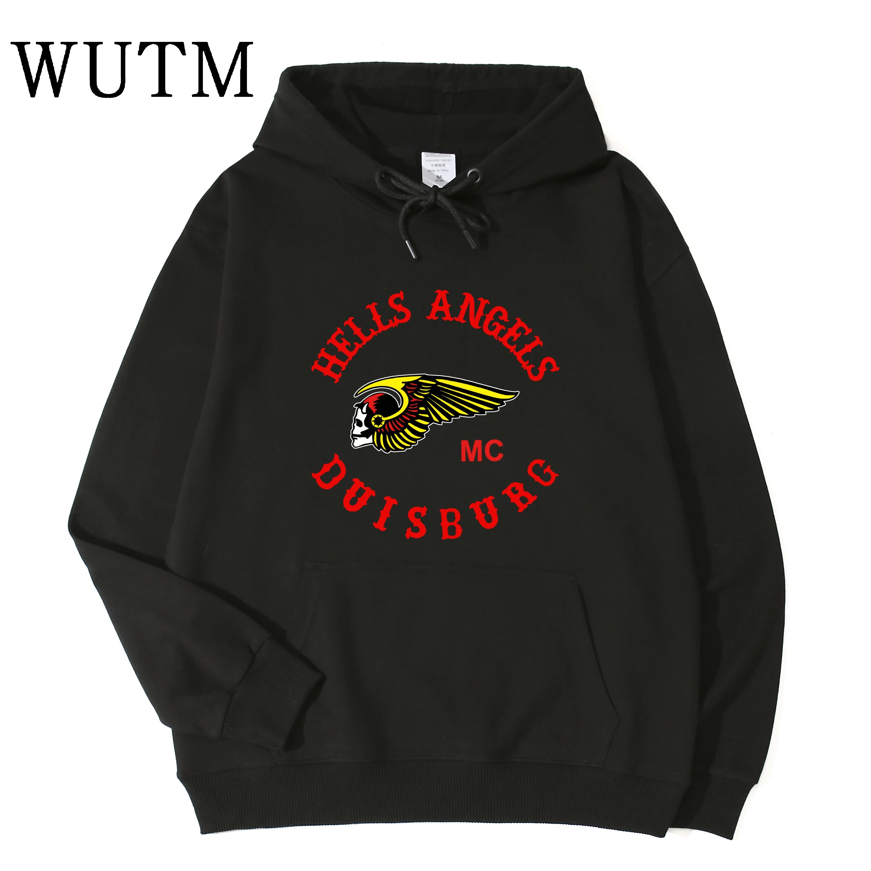 Sweat à Capuche Noir Hells Angels MC Duisburg - Style Biker