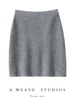 New Chic Women 100% Cashmere Mini Skirt Preppy Style Cashmere Knitted Skirt Autumn Winter Soft Warm Luxury Cashmere Dress 1