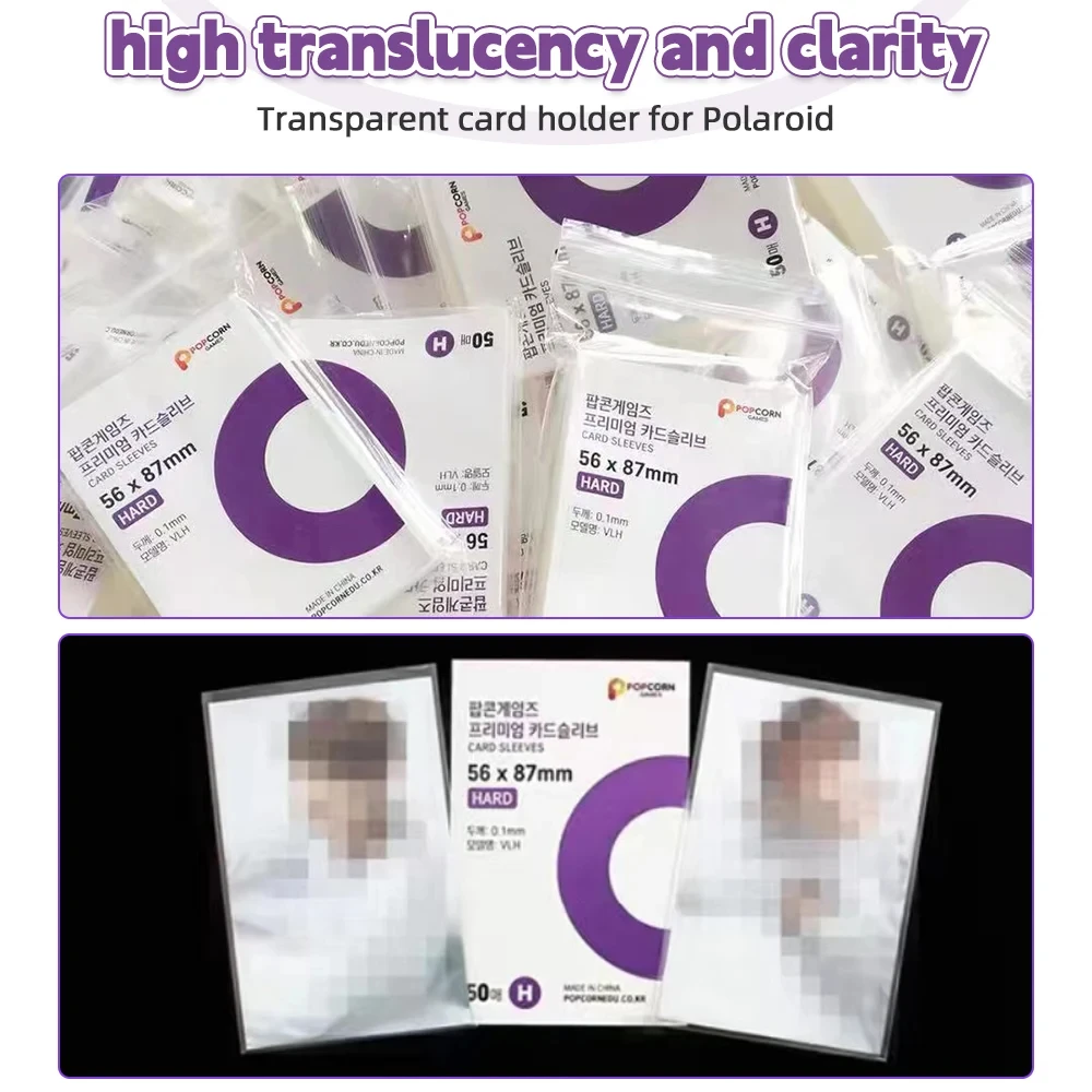 Korea Card Sleeves Clear Acid Free 50/100PCS photocard protector
