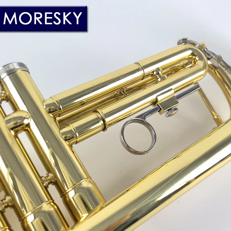 MORESKY Trumpet Bb Flat Brass Gold-painted Musical Instrument MTR-101