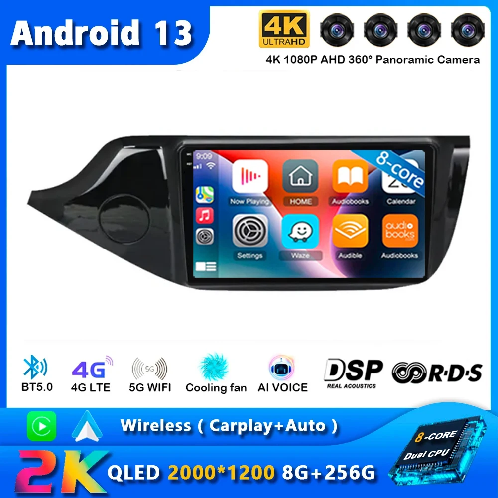 

Android 13 Car Radio Carplay For KIA Ceed CEED JD 2012 2013 - 2018 Navigation Multimedia Player Stereo 5GWiFi+4G SIM BT video