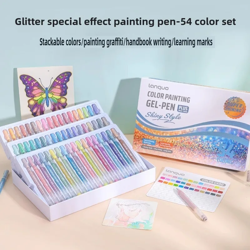 Vibrant Glitter Gel Pen Set - Assorted Colors
